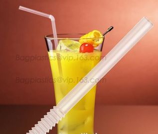 Corn starch 100% biodegradable PLA drinking straw, PLA straw for cold drink plastic cup, 100% compostable flexible straw