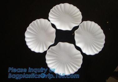 7 inch Pretty Food Grade Eco Biodegradable Tableware Disposable Corn Starch Plate,corn starch disposable plastic plates/