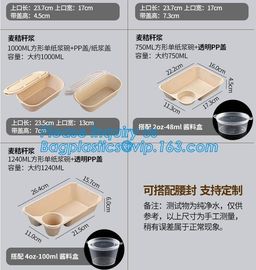 Biodegradable Microwave Bamboo Sugarcane Bagasse Food Container,Eco friendly disposable sugarcane food container with li