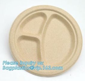 Biodegradable plate food grade green sugarcane bagasse plate,10&quot; sugarcane ecofriendly disposable oval plate bagease pac