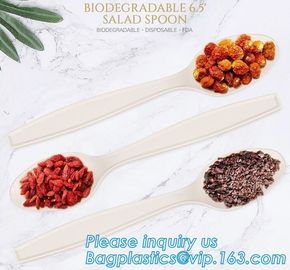 13 cm Length Corn Starch Bio Plastic Disposable Table Spoon,Eco-friendly Corn Starch Disposable Plastic Spoon,bagease pa