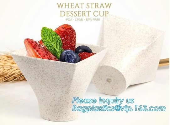 Wheat straw Compostable PLA eco-friendly biodegradable plastic cups,2.5 oz 4oz 6.5oz 8oz 12 oz 16oz 20oz 22oz 32oz Sugar