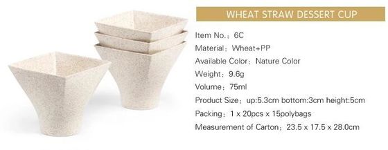 Wheat straw Compostable PLA eco-friendly biodegradable plastic cups,2.5 oz 4oz 6.5oz 8oz 12 oz 16oz 20oz 22oz 32oz Sugar