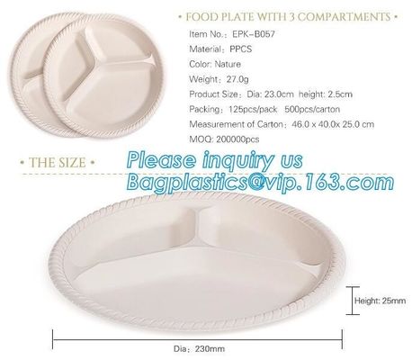 biodegradable corn starch plate,factory wholesale biodegradable corn starch food plate,Factory 6.2 inch Custom Logo Eco