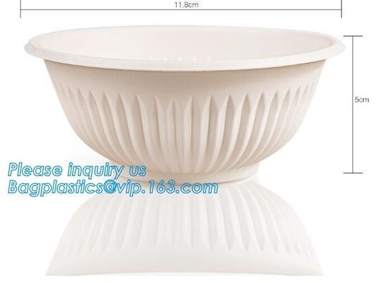 24oz disposable plastic soup bowl corn starch white bowls with lids,Disposable Round Soup Corn Starch Biodegradable Bowl