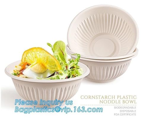 7.5 inch Biodegradable Soup Bowl Disposable Cheap Food Grade Personalized Corn Starch Bowl,Corn Starch Biodegradable Bow