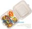 Disposable corn starch bento lunch box takeaway food container,take away box PLA PP mixed biodegradable corn starch food