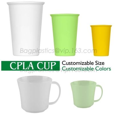 16 oz PLA compostable coffee paper cup with CPLA compostable lid,100% compostable pla coated paper cup 6OZ with CPLA Lid