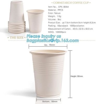 New products cornstarch plastic 12oz nature biodegradable drinking cup,Disposable cups plastic biodegradable cups PLA pa
