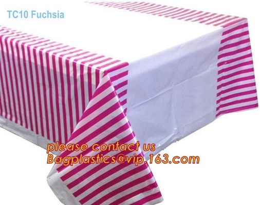 Biodegradable compostabl tablecloth table cover, dress up your party dessert buffet with patterned plastic table clothes