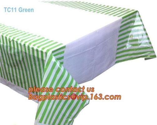 Biodegradable compostabl tablecloth table cover, dress up your party dessert buffet with patterned plastic table clothes