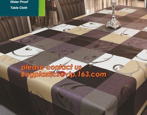 PVC European style square table cloth waterproof Oilproof non wash plastic pad plus velvet anti hot coffee tablecloth