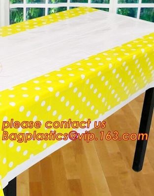 10Pcs Pack Waterproof Rectangle 137cm x 274cm Table Cover Tablecloth Plastic Tablecover For Wedding Patry Event Decorati