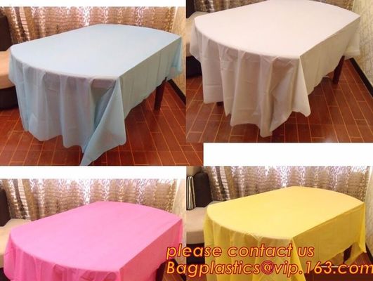 Colorful Plastic Tablecloth Wedding Decoration Supplies Party Table Cover 10 colors to choose, Waterproof Table Cover Pa