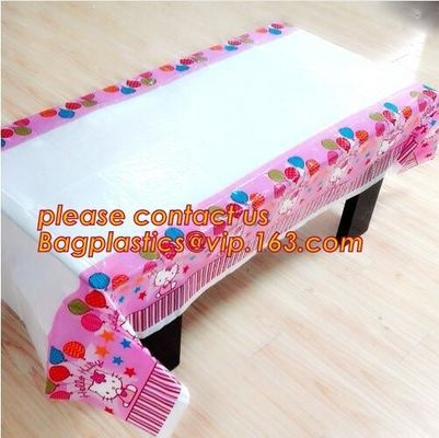 100% BIODEGRADABLE Cold-resistant wholesale custom disposable plastic table cover rolls pvc round table covers wedding