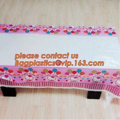 100% BIODEGRADABLE Cold-resistant wholesale custom disposable plastic table cover rolls pvc round table covers wedding