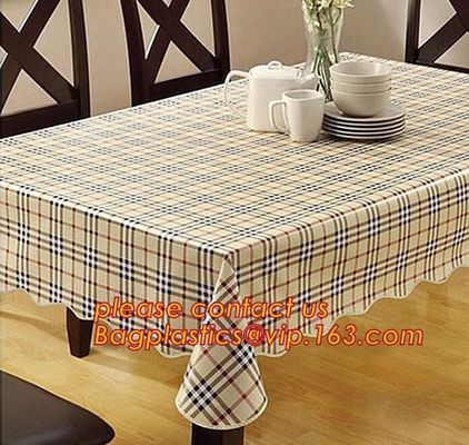 Popular Colorful Plastic Pvc Dining Table Cover,PVC PEVA compound table cloth/ covers,Eco-Friendly Adhesive Tablecloth R