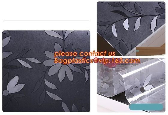 Custom transparent tablecloth soft plastic tablecloth waterproof and oil proof, PVC waterproof soft glass cloth mat Plas