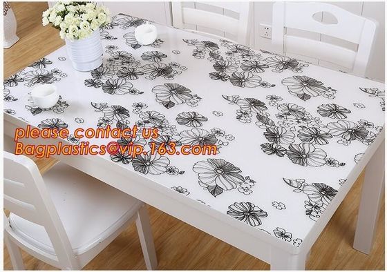 Custom transparent tablecloth soft plastic tablecloth waterproof and oil proof, PVC waterproof soft glass cloth mat Plas