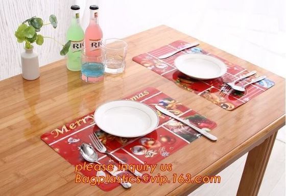 Heat insulation PVC Printed Placemat Dining Table Plate Mat,custom hot selling OEM pvc place mat dining table mat for wh