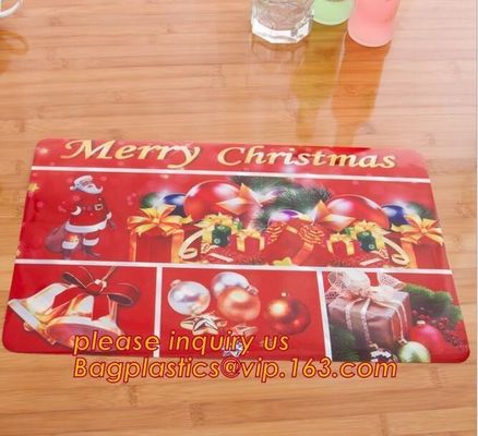 Heat insulation PVC Printed Placemat Dining Table Plate Mat,custom hot selling OEM pvc place mat dining table mat for wh