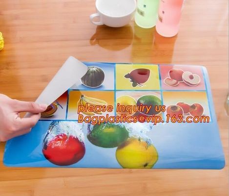 Wholesale price dining mat PVC Fabric silicone placemat table mat,tableware accessories round plastic placemat PVC water