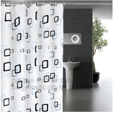 waterproof Eco-friendly Shower Curtain, PEVA materails Shower Liner, Waterproof Polyester Shower Bath Curtain bagease