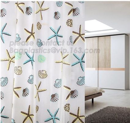 Color Changing Shower Curtain, Polyester 3D CURTAIN, kids shower curtain,Home goods pure white shower curtains with plas
