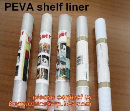 PEVA SHELF LINER, DRAWER MAT, shower curtain with resin hook set, pattern printed polyester shower curtain bagease pack