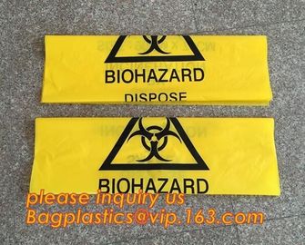 heavy duty red medical biohazard garbage trash bags, PE Eco-friendly biohazard garbage bags, Heavy Duty biohazard infect