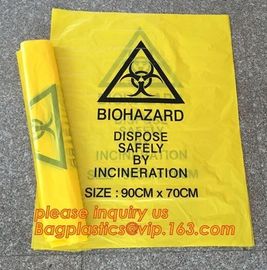 heavy duty red medical biohazard garbage trash bags, PE Eco-friendly biohazard garbage bags, Heavy Duty biohazard infect