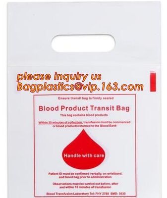 BLOOD BAGS, BLOOD GIP BAGS, BLOOD HANDLE ZIP BAGS, Medical Biohazard Waste Plastic Bag, BAGPLASTICS, BAGEASE, PAC, PAK