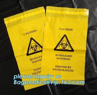 HDPE plastic drawstring biohazard garbage waste, Heavy duty safety plastic biohazard,ENVELOPE BAGS, ENVELOPE, SELF SEAL