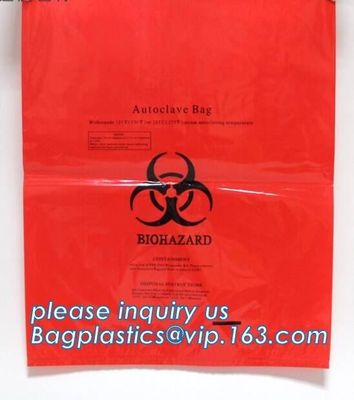 Autoclavable Biohazard Bags, Medical Waste Bags, Self Adhesive Sealing Tape Biohazard Waste Bags, bagplastics, bagease