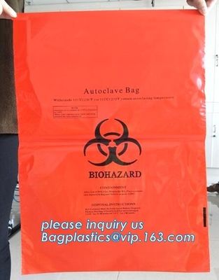 Heavy Duty Dustbin liner Plastic biohazard infectious waste, Biohazard Garbage Bag for Medication, biohazard on roll cus