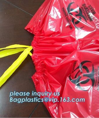 44 Gallon 37&quot; X 50&quot; Red Isolation Infectious Waste Bag / Biohazard Bag Linear Low Density 3.0 Mil, bagplastics, bagease