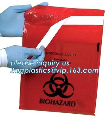 autoclavable ldpe medical biohazard waste plastic trash bags, biohazard waste bags medical waste bag, eco-friendly bioha