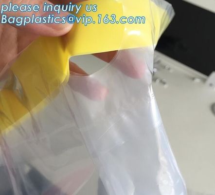 Customized HDPE t-shirt plastic garbage bags for medical disposal yellow biohazard medical waste bag, bagplastics, bagpa