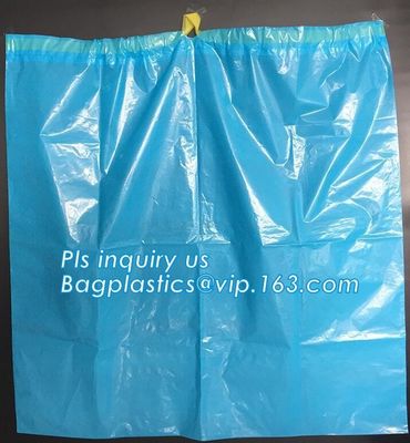 Large Drawstring Biohazardous Waste Bags, Nice printing red incinerate waste bag, Biohazard Bags Medical Waste Bags with