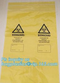 Medical Biohazard Bag/self sealed biohazard waste bag, Medical Disposable Plastic Bags/Self Sealing Sterilization Bag/ Z