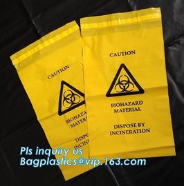 Medical Biohazard Bag/self sealed biohazard waste bag, Medical Disposable Plastic Bags/Self Sealing Sterilization Bag/ Z