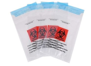 printing self adhesive biohazard waste bag, autoclave biohazard specimen transport bag, Medical Biohazard Plastic Poly B