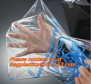 60 micron clear LDPE plastic cotton draw string garbage biohazard bag, Custom printed compostable flat on roll trash bag