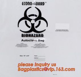 Large Size Good Quality Biohazard PE Disposable Waste Bag Thick Plastic Asbestos Bag, Factory biohazard large plastic me