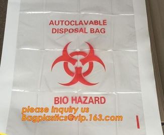 Large Size Good Quality Biohazard PE Disposable Waste Bag Thick Plastic Asbestos Bag, Factory biohazard large plastic me