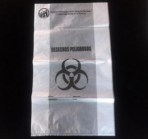 biodegradable biohazard bag/Recycled garbage bag, Polyethylene Biohazard Printed Clear Plastic Zip lockk Specimen Bags Wit