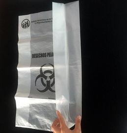 biodegradable biohazard bag/Recycled garbage bag, Polyethylene Biohazard Printed Clear Plastic Zip lockk Specimen Bags Wit