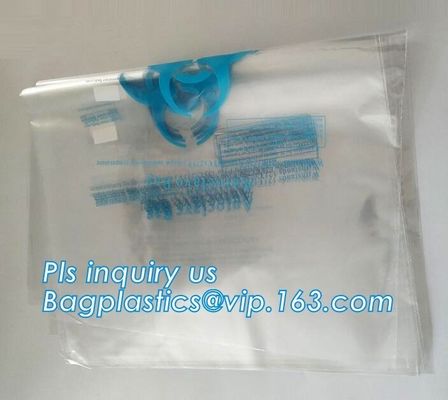 Custom Printed Yellow Biohazard Compost Disposal Plastic Biodegradable Yard Medical Waste Bag, bagplastics, bagease, pac