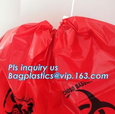 Bio Degradable Hospital Biohazard Waste Garbage Plastic Rubbish Bag For Garbage, Biodegradable Medical Biohazard Waste B