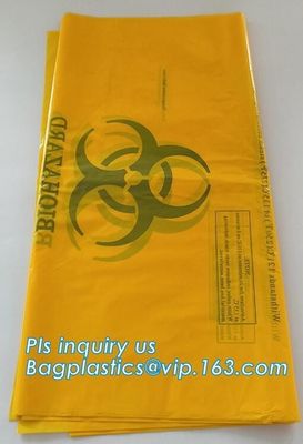 Biodegradable Medical Drawstring medical biohazard waste disposal supplies LDPE plastic autoclave bags, bagease, pac, sa